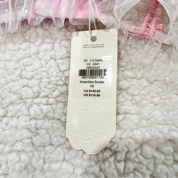 For Love and Lemons Waterlillies Bustier Top Size XS - Picture 7 of 8